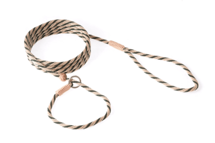 Nylon Slip Lead With Stopper (6 ft  x 1/8in or 4mm) (Color: Blue Multicolor, size: 6 ft  x 1/8in or 4mm)