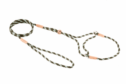 Nylon Martingale Leads (8in x 1/8in or 4mm) (Color: Brown Combination, size: 8in x 1/8in or 4mm)
