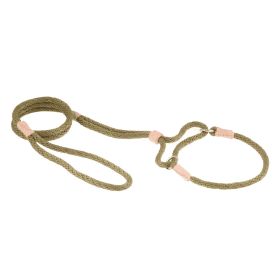 Nylon Martingale Leads (10in x 1/4in or 6mm) (Color: Beige  Line, size: 10in x 1/4in or 6mm)