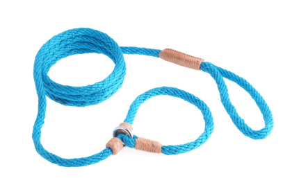 Nylon Slip Leash With 2 Stoppers (6ft  x 5/16in or 8mm) (Color: Black - White - Gray, size: 6ft  x 5/16in or 8mm)