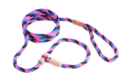 Nylon Slip Leash With 2 Stoppers (6ft  x 5/16in or 8mm) (Color: Wild Rose, size: 6ft  x 5/16in or 8mm)