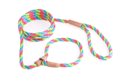 Nylon Slip Leash With 2 Stoppers (6ft  x 5/16in or 8mm) (Color: Purple, size: 6ft  x 5/16in or 8mm)