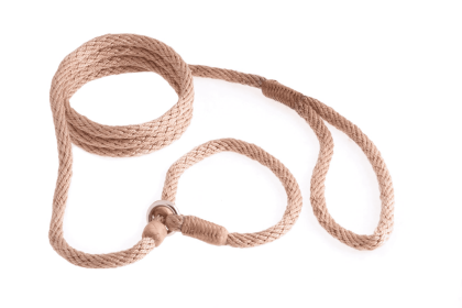 Nylon Slip Leash With 2 Stoppers (6ft  x 5/16in or 8mm) (Color: Beige, size: 6ft  x 5/16in or 8mm)