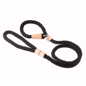 Sport Slip Lead With Stopper (6 ft  x 5/16in or 8mm) (Color: Black, size: 6 ft  x 5/16in or 8mm)