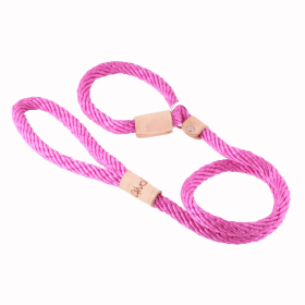 Sport Slip Lead With Stopper (6 ft  x 5/16in or 8mm) (Color: HOT PINK, size: 6 ft  x 5/16in or 8mm)