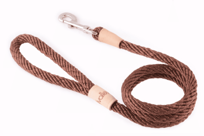 Sport Snap Lead (4 ft  x 1/2in or 13mm) (Color: BROWN, size: 4 ft  x 1/2in or 13mm)