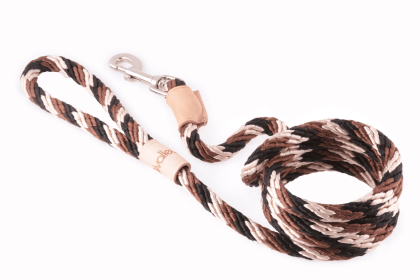 Sport Snap Lead (6 ft  x 1/2in or 13mm) (Color: Brown Combination, size: 6 ft  x 1/2in or 13mm)