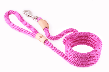 Sport Snap Lead (6 ft  x 1/2in or 13mm) (Color: HOT PINK, size: 6 ft  x 1/2in or 13mm)