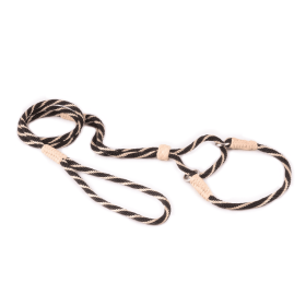 Nylon Martingale Leads (10in x 1/4in or 6mm) (Color: Black  Line, size: 10in x 1/4in or 6mm)