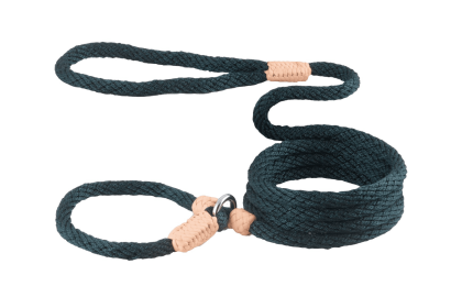 Nylon Slip Leash With 2 Stoppers (6ft  x 5/16in or 8mm) (Color: Black - Pink - Blue, size: 6ft  x 5/16in or 8mm)