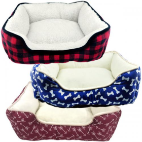 Slumber Pet Sherpa Cuddler Dog Bed (Color: Bone, size: 19In)