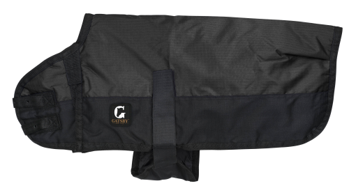 Gatsby 600D Ripstop Waterproof Dog Coat (Color: Black / Black, size: large)