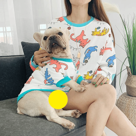 Little Dinosaur - Matching Pet and Owner Clothing Set (Color: White, size: small)