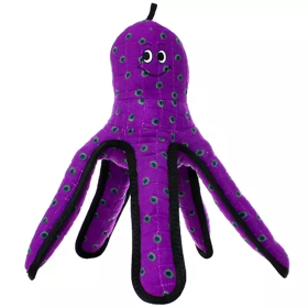 Tuffy Ocean Creature Octopus Dog Toy (Color: Purple, size: large)