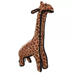 Tuffy Zoo Animal Dog Toy (Color: Tan & Brown, size: large)