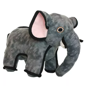 Tuffy Zoo Animal Dog Toy (Color: Gray, size: large)