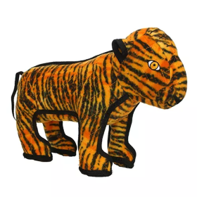 Tuffy Zoo Animal Dog Toy (Color: Orange & Black, size: large)