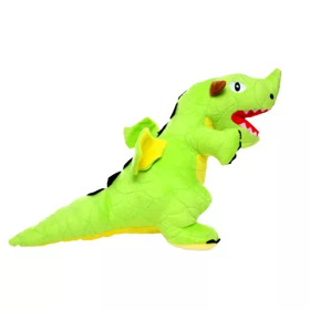 Mighty Dragon Plush Dog Toy (Color: Green, size: One Size)