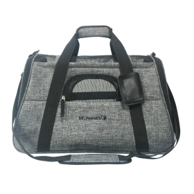 Mr. Peanut's Copper Series Airline Dog Carrier (Color: Platinum Gray, size: 19 in L x 10.5 in W x 12 in H)