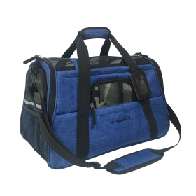 Mr. Peanut's Copper Series Airline Dog Carrier (Color: Deja Blue, size: 19 in L x 10.5 in W x 12 in H)