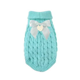 Sniffany Knit Dog Sweater (Color: Blue, size: medium-m)