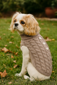 Pumpkin Pie Pearl Knit Dog Sweater (size: XS)