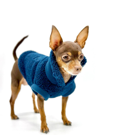 Cozy Sherpa Fleece Dog Pullover (Color: Ink, size: MD)