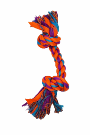 Amazing Pet Products Nylon Rope Bone (Color: Orange, size: 14")