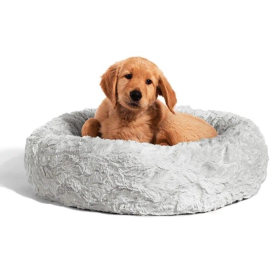 Best Friends by Sheri Lux Donut Dog Bed (Color: GREY, size: 23x23)