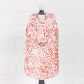 Hello Doggie Victorian Dog Coat (Color: Peach, size: SM)