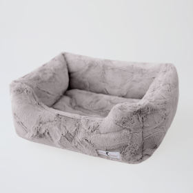 Hello Doggie Luxe Luxury Bolster Dog Bed (Color: Taupe, size: large)