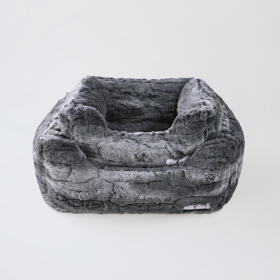 Hello Doggie Deluxe Luxury Bolster Dog Bed (Color: Granite, size: large)