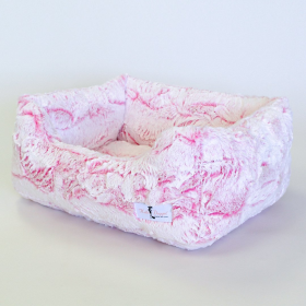 Hello Doggie Whisper Luxury Dog Bed (Color: Carnation, size: small)