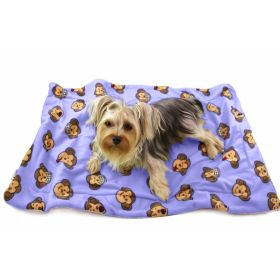 Silly Monkey Ultra Plush Blanket (Color: Lavender, size: 50" x 30")