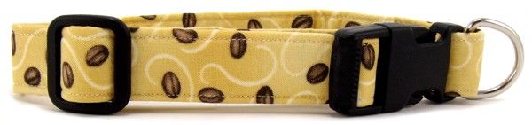 Coffee Beans & Cream Dog Collar (Option: X-Small)