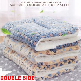 Reusable Bed Pet Cat Bed Dog Bed Thickened Pet Soft Fleece Pad Blanket Bed Mat Cushion Home Portable Washable Rug Keep Warm (Color: 93Grey stars, size: SIZE L)