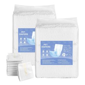 VEVOR Disposable Male Dog Diapers, Super Absorbent Male Dog Wraps, 360 �� Leak-Proof Belly Bands with Wetness Indicator for Doggies in Heat, Training (Style: Male Dog Wraps, size: Medium (144 Count))