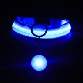 Luminous Fashion Dog Collar: The Ultimate Pet Accessory For Style And Safety! (Color: Blue, size: M)
