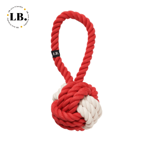 What-a-Tug Large Eco-Friendly Rope Toy for Dogs (Color: Bright Red/Natural, Pack Of: 1)