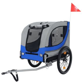 Large Folding Bike Trailer for Dogs ��� 120LB Capacity All-Terrain Pet Carrier, Durable Steel Frame for Cycling, Jogging, Camping & Outdoor Adventures (Color: AS PIC)