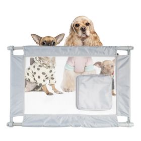 Pet Life Porta-Gate Travel Collapsible And Adjustable Folding Pet Cat Dog Gate (Color: GREY)