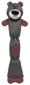 Pet Life Extra Long Dura-Chew Reinforce Stitched Durable Water Resistant Plush Chew Tugging Dog Toy (Color: GREY)