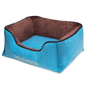 Touchdog 'Felter Shelter' Luxury Designer Premium Dog Bed (Color: Blue, size: medium)