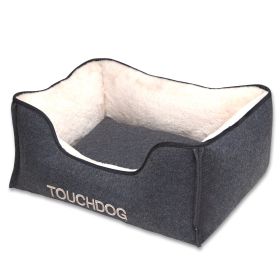 Touchdog 'Felter Shelter' Luxury Designer Premium Dog Bed (Color: GREY, size: medium)