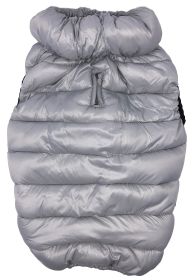 Pet Life 'Pursuit' Quilted Ultra-Plush Thermal Dog Jacket (Color: GREY, size: medium)