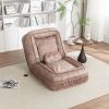Upholstered Human Dog Bed for Adult & Pets,with 5 Adjustable Position &Massage Pillow, Bean Bag floor sofa with 2 Soft Pillows