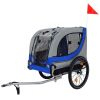Large Folding Bike Trailer for Dogs ��� 120LB Capacity All-Terrain Pet Carrier, Durable Steel Frame for Cycling, Jogging, Camping & Outdoor Adventures