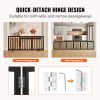 VEVOR Free Standing Dog Gate, 24" H x 60" W Freestanding Pet Gate, 3 Panels Foldable Dog Gate for Wide and Narrow Passageways