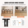 VEVOR Free Standing Dog Gate, 32" H x 96.5" W Freestanding Pet Gate, 4 Panels Foldable Dog Gate for Wide and Narrow Passageways