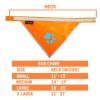 Orange Dog Bandana Hi Visibility Reflective Blaze Orange Bandana for Large Pets Safety Accessories for Walking Camping and Off Leash Exploratio